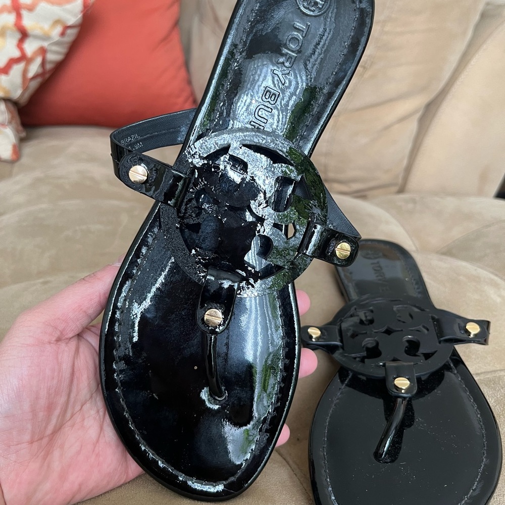 MILLER SOFT PATENT LEATHER SANDAL Size 9